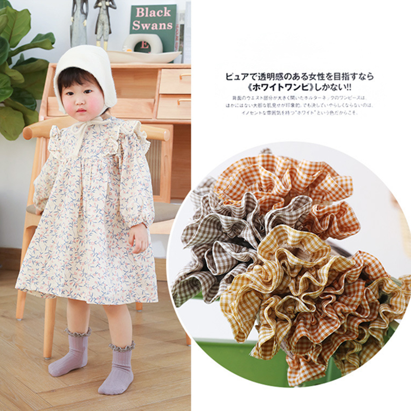 Vớ cotton phối ren xinh xắn phong cách Hàn Quốc dành cho bé