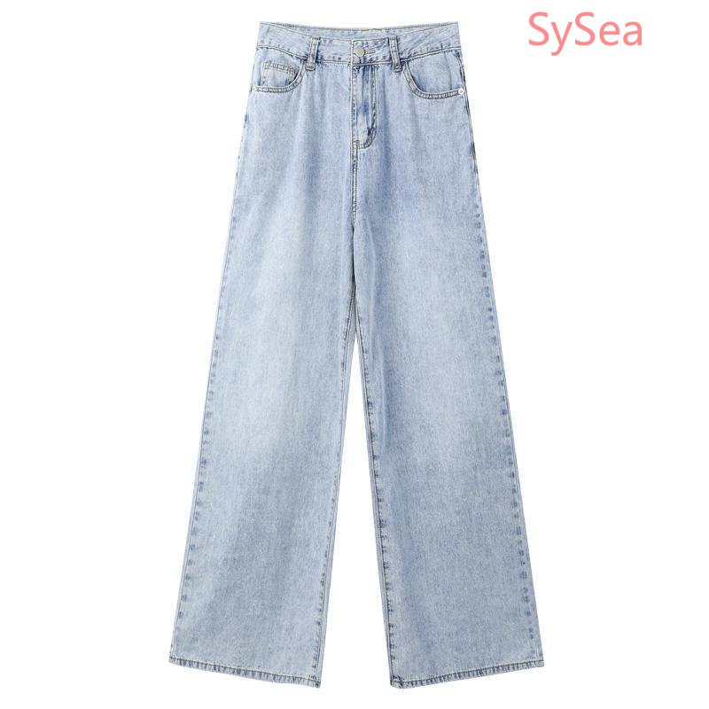 Quần Jean Dài Lưng Cao Màu Sáng Thời Trang Mùa Thu Cá Tính Cho Nữ