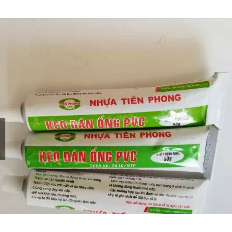 Combo 10 tuýp keo dán ống nhựa Tiền Phong PVC đa năng siêu dính chính hãng từ nhà máy (30g, 50g)