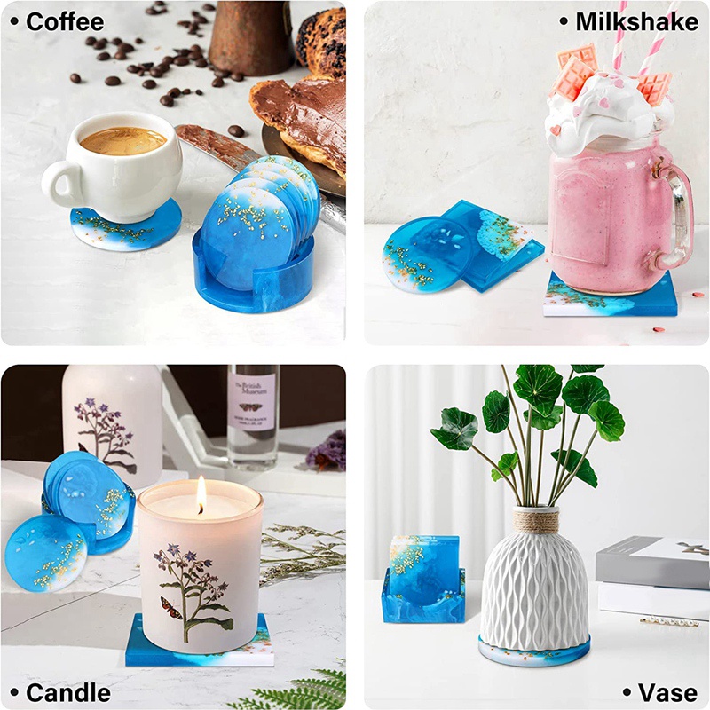 Set 12 Khuôn Silicone Làm Đế Lót Ly Tiện Dụng