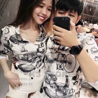 Áo sơ mi cặp nam nữ tay dài đẹp