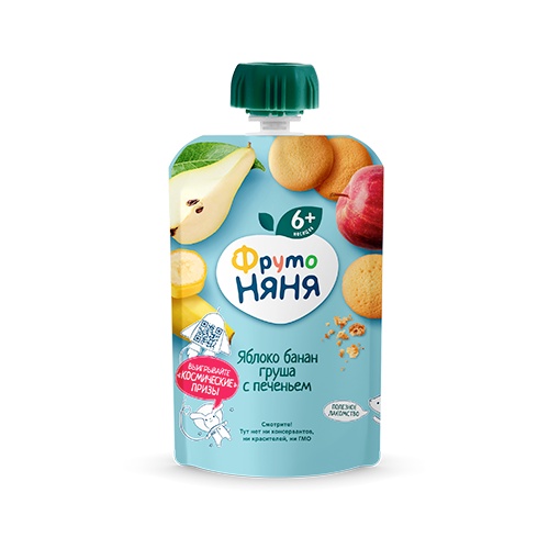 Hoa quả nghiền Fruto Nga 90g, trái cây nghiền cho bé ăn dặm 6 tháng - Date 2/2023 - Sweet Baby House