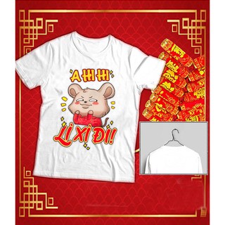 Áo thun ahihi lì xì đi siêu cute | áo phông tết canh tý 2020 đẹp