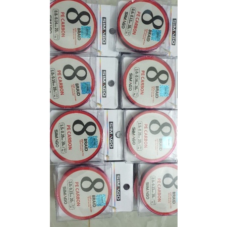 thẻo dù câu cá PE carbon Simago