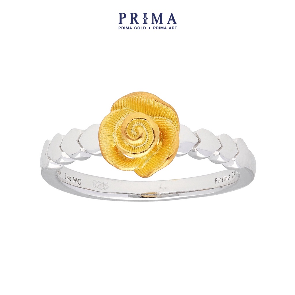 PRIMA Nhẫn Vàng 24K - BST Rose 112 - Hoa Hồng vàng - 112R0714