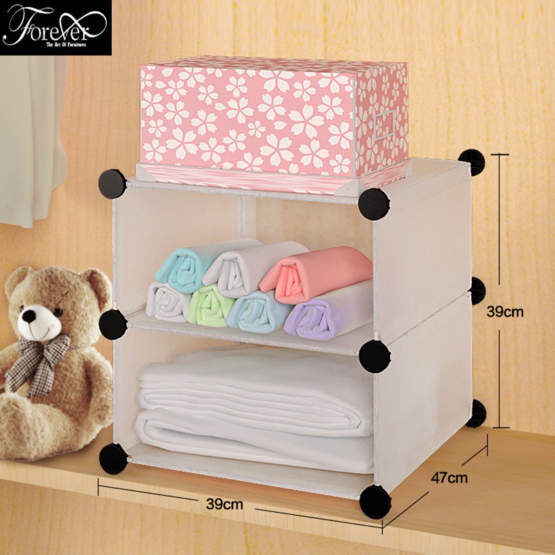Kệ nhựa đa năng chia ngăn lắp ghép 2 ô 39*39*47cm (chọn màu theo phân loại) - Nội Thất Nghệ Thuật Forever