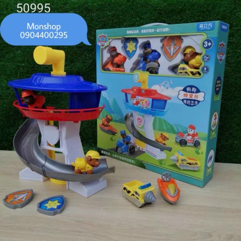 Bộ Xe Chó cứu hộ, tháp chó cứu hộ PAW PATROL có nhạc