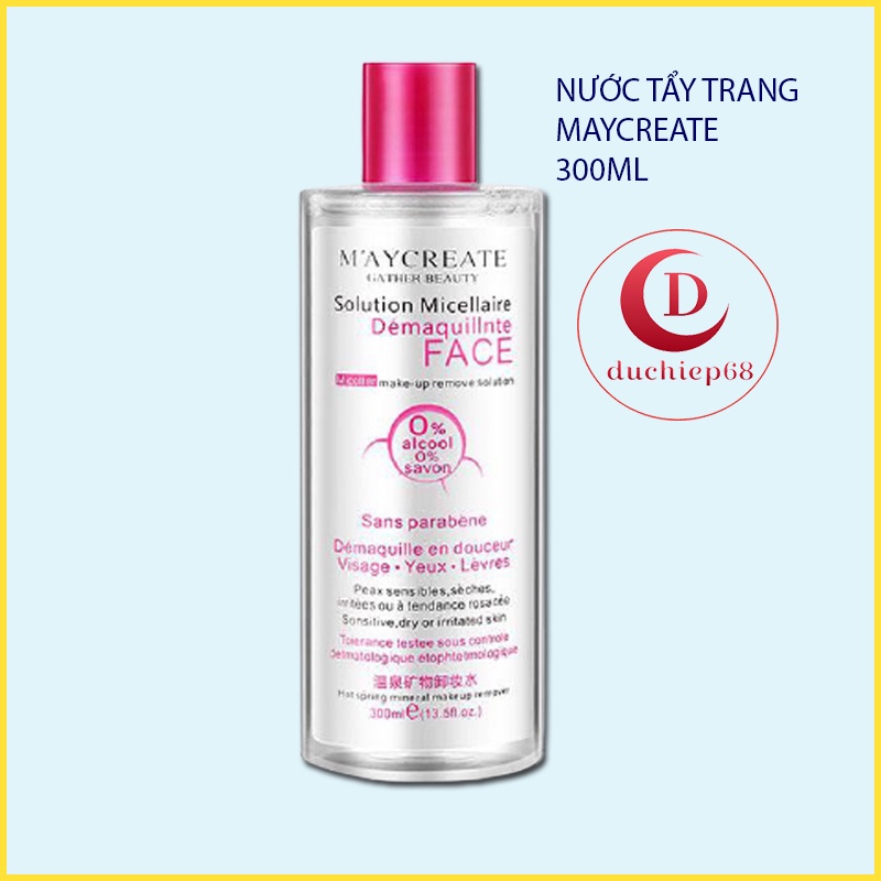 Nước tẩy trang Maycreate 300ml tẩy sạch các chất bẩn và làm mịn da