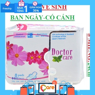 Băng Vệ Sinh Thảo Dược Doctor Care, Chống Tràn Tuyệt Đối, Tự Tin, Thoáng Mát - Gói 8 miếng