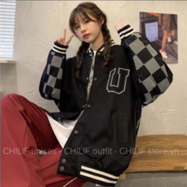 Áo Khoác Bomber UNOFFACALL cực đỉnh form rộng Unisex
