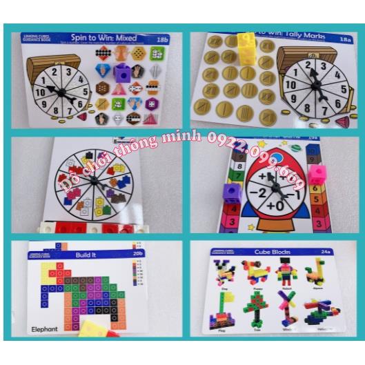 Bộ học toán và xếp hình sáng tạo NUMBER BLOCK Linking Cubes 100 khối cho bé