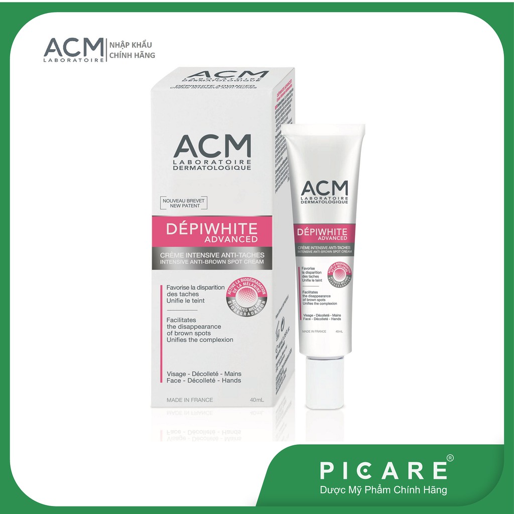 Kem dưỡng làm mờ và giảm đốm nâu tàn nhang ACM Depiwhite Advanced Intensive Anti Brown Spot Cream 40ml
