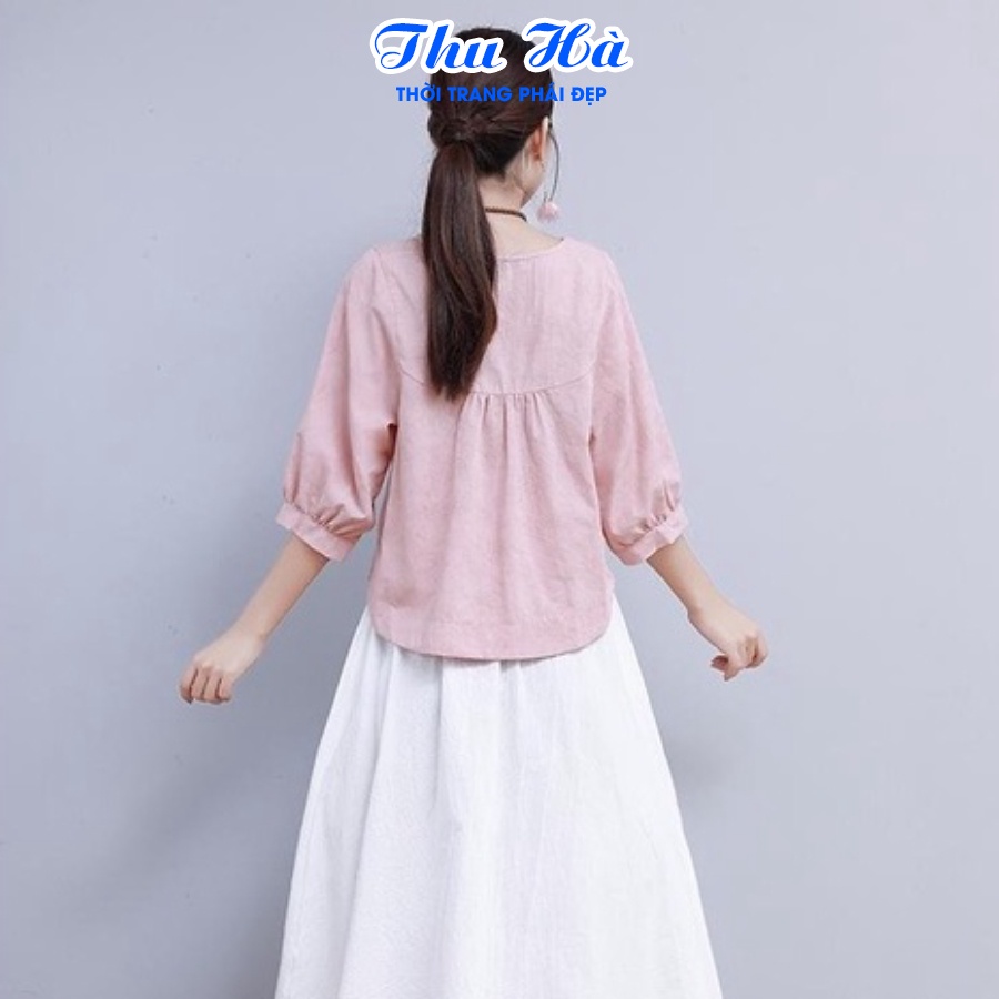 Áo đũi nữ cánh tiên Thu Hà kiểu dáng Hàn Quốc, chất liệu mềm mịn mát thấm mồ hôi form rộng bigsize từ 40 đến 95kg AKH.46