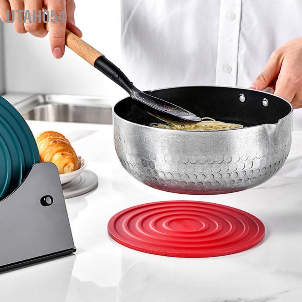 🌈Hàng Sẵn Lót Nồi Silicon Chống Nóng Chịu Nhiệt Lớp silicone chịu nhiệt Thiết kế dày tròn Placemat cho nhà bếp