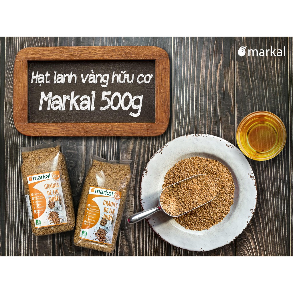 Hạt lanh vàng hữu cơ Markal 500g