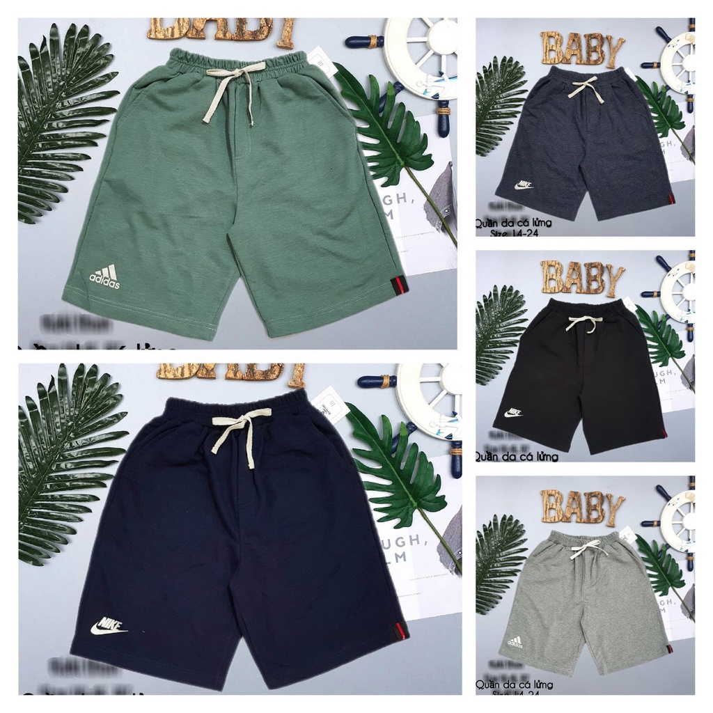 Quần đùi bé trai ⚡SIZE ĐẠI⚡chất Cotton da cá siêu đẹp từ 20 - 60kg