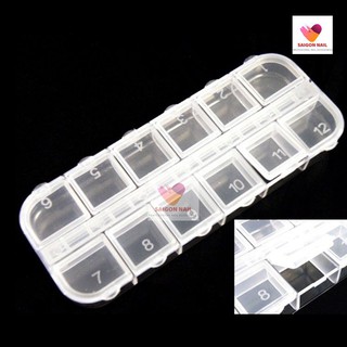 Khay hộp 12 ngăn đựng đá tra trí