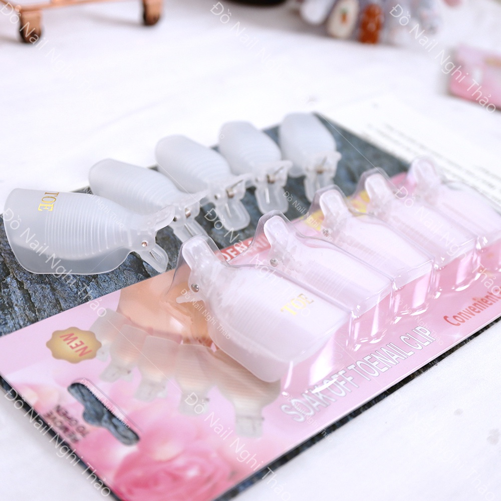 Kẹp ủ phá gel móng chân set 5 cái JELIVA