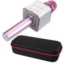 Micro Karaoke Bluetooth Q7 (Hồng) - Hát Hay Giá Rẻ Hrẻ (đẹp)