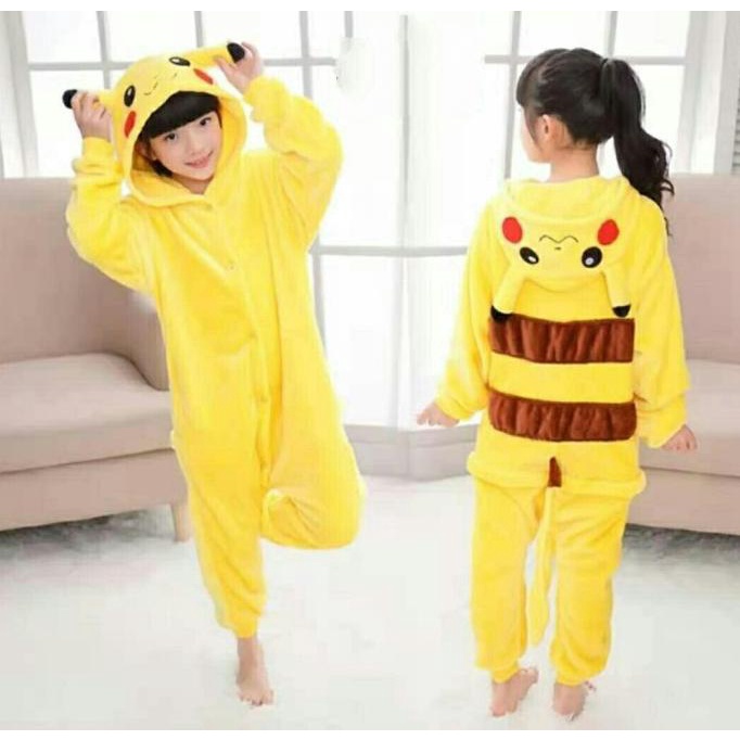 Bộ Đồ Ngủ Liền Thân Cosplay PIKACHU Mã 219