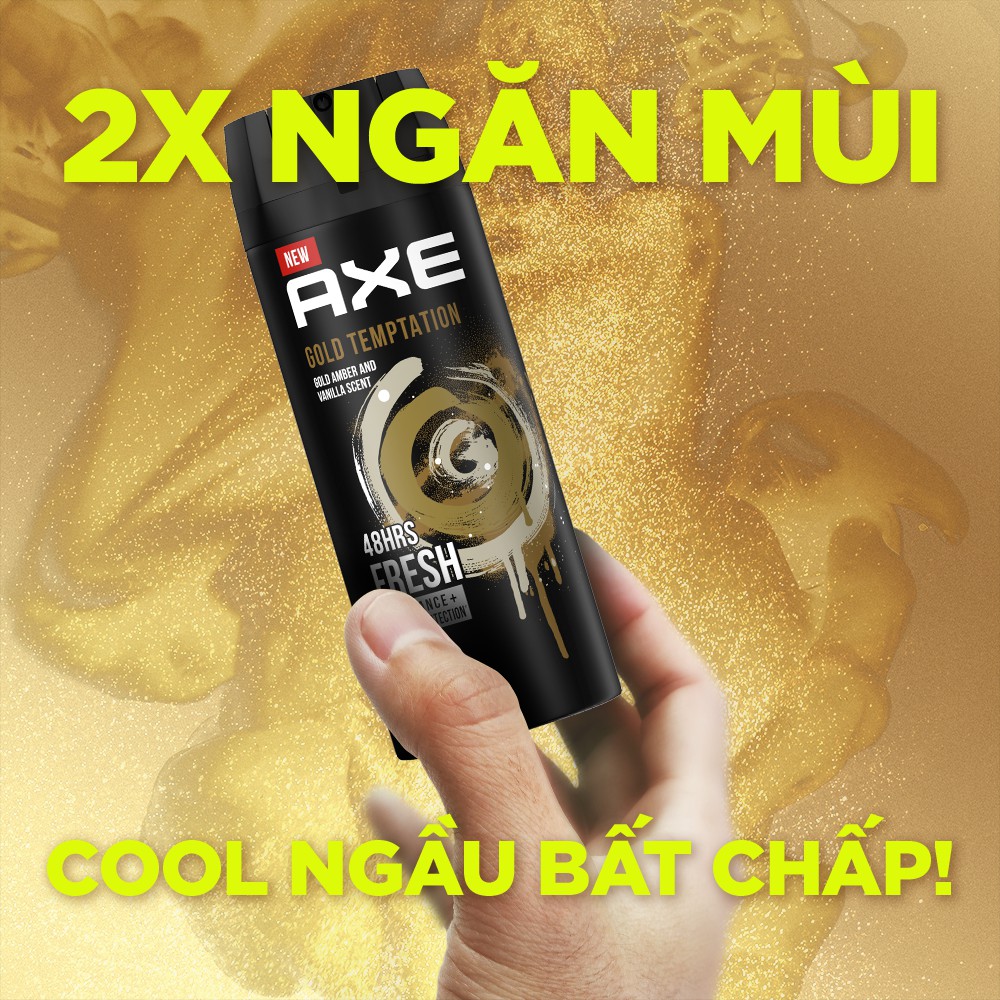 Xịt nước hoa toàn thân dành cho nam AXE Gold Temptation (135ml) | BigBuy360 - bigbuy360.vn