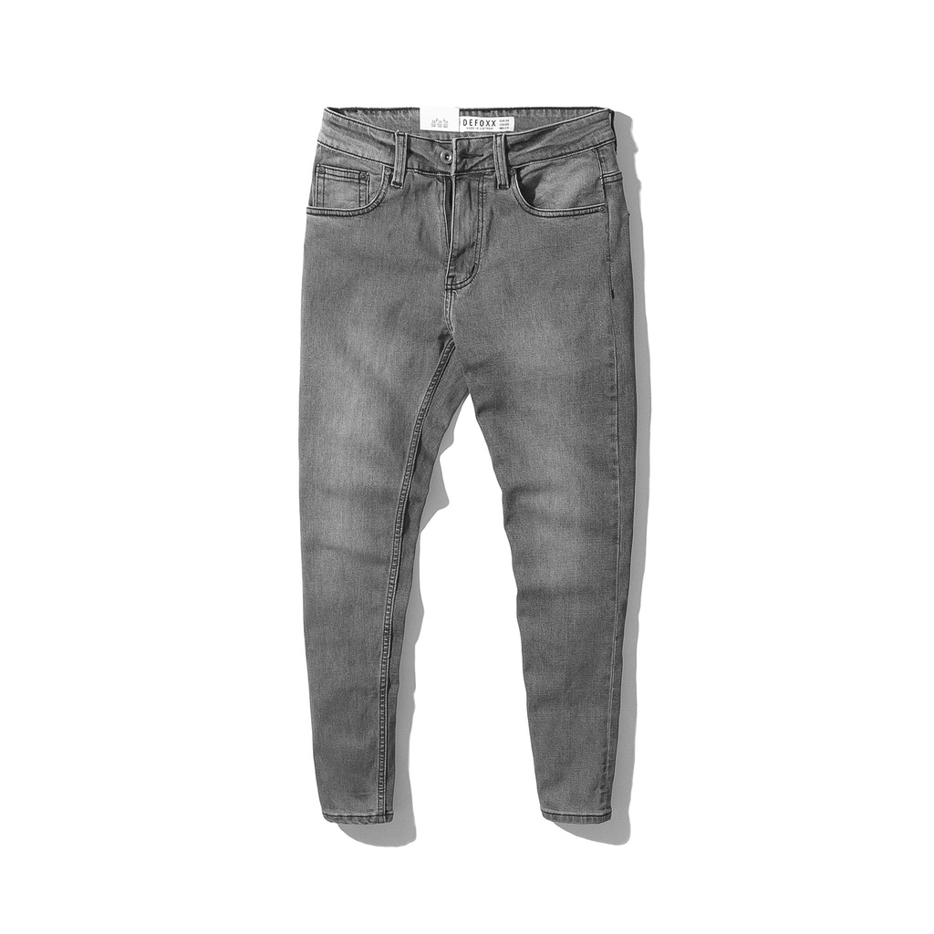 Quần jean nam, quần bò nam cao cấp slimfit DEFOXX xám 220815