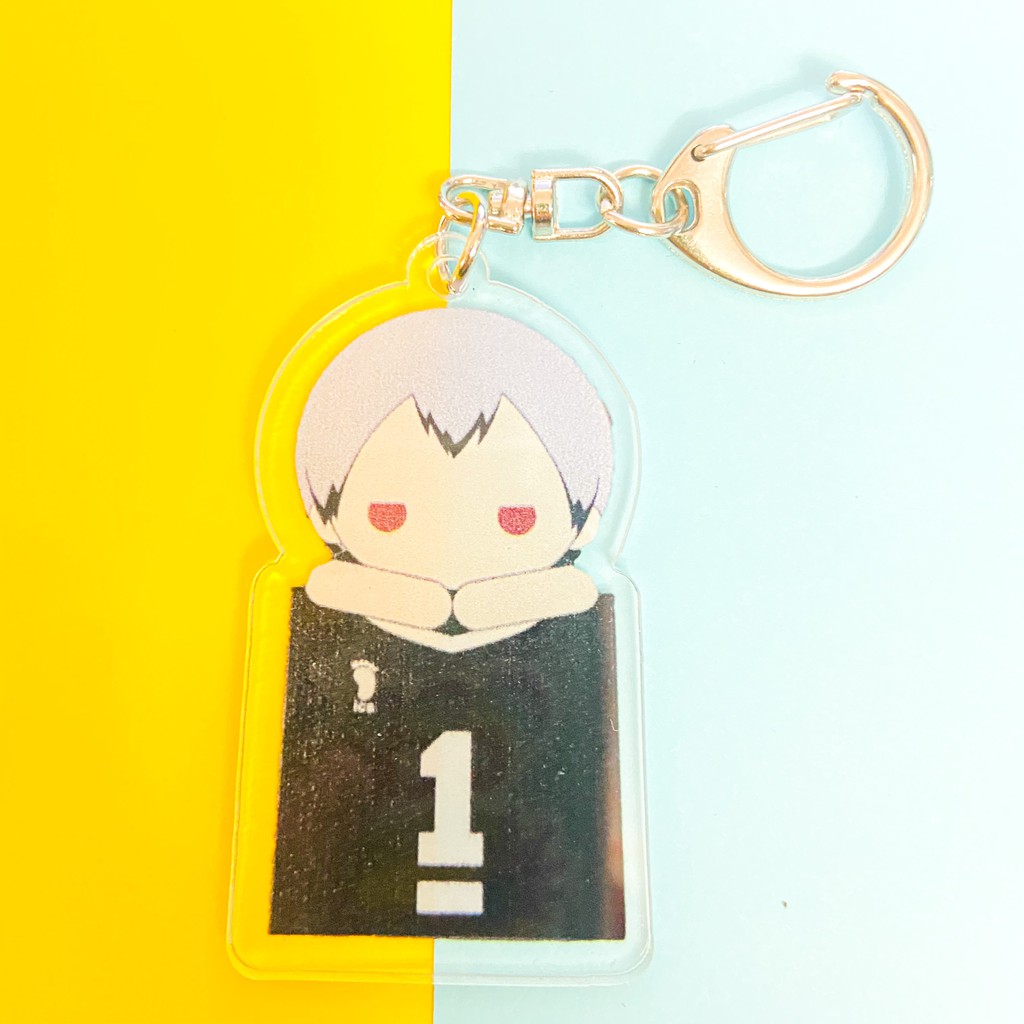 ( Mica trong acrylic ) Móc khóa HAIKYUU! ver ĐỒNG PHỤC Vua Bóng Chuyền anime chibi