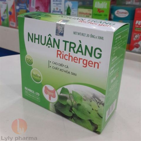 Nhuận Tràng Richergen Giúp bổ sung chất xơ, hỗ trợ nhuận tràng, thông tiện, giảm táo bón (Hộp 20 ống) 5.0