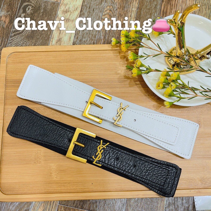 Nịt đầm sành điệu bản 4cm hai mầu da xịn chất đẹp