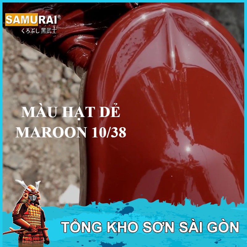 COMBO 4 CHAI sơn xịt Samurai màu hạt dẻ Maroom 38 Màu tiêu chuẩn UCH210 - 102 -128