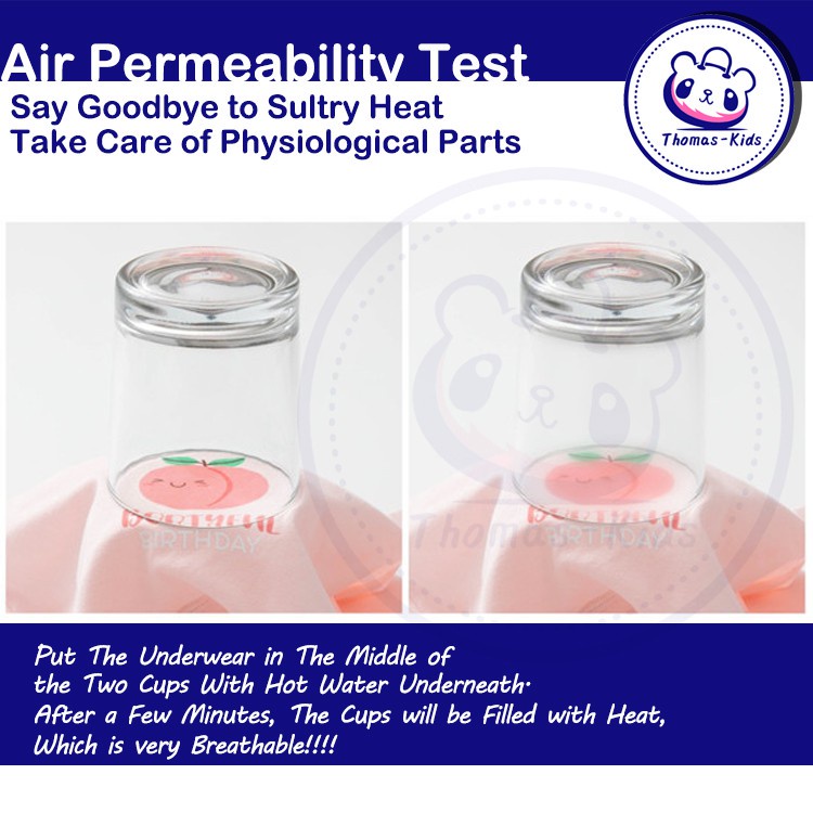 Quần Lót Boxer Cotton Không Đường May Thoải Mái Cho Bé Gái 3-12 Tuổi