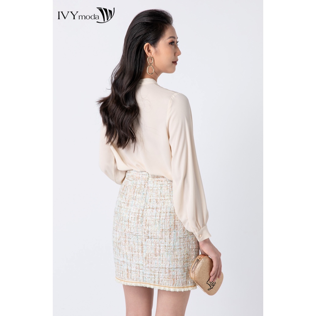Chân váy Tweed 2 lớp dáng chữ A IVY moda MS 31B9012