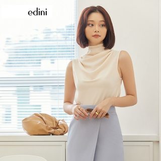 Áo Cổ Lọ Không Tay Màu Kem EDINI - A1281