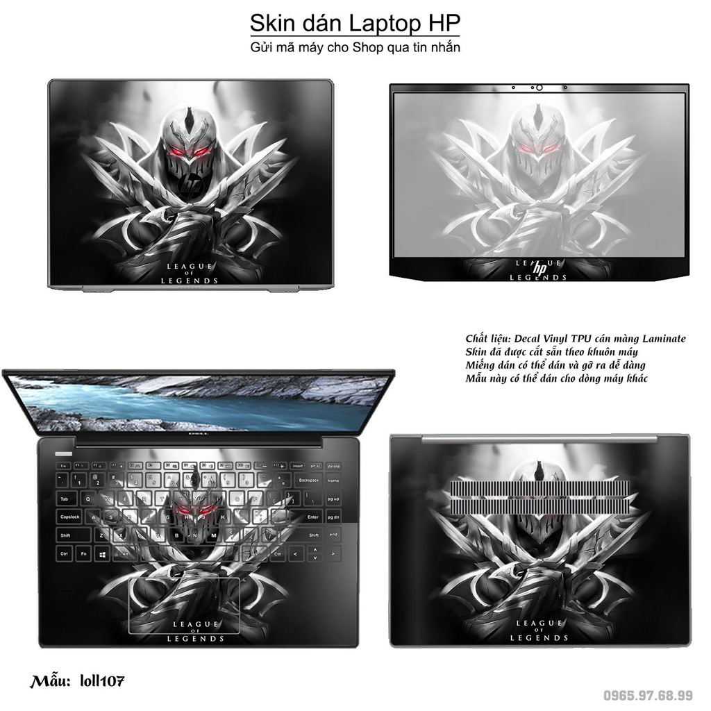 Skin dán Laptop HP in hình Liên Minh Huyền Thoại _nhiều mẫu 15 (inbox mã máy cho Shop)