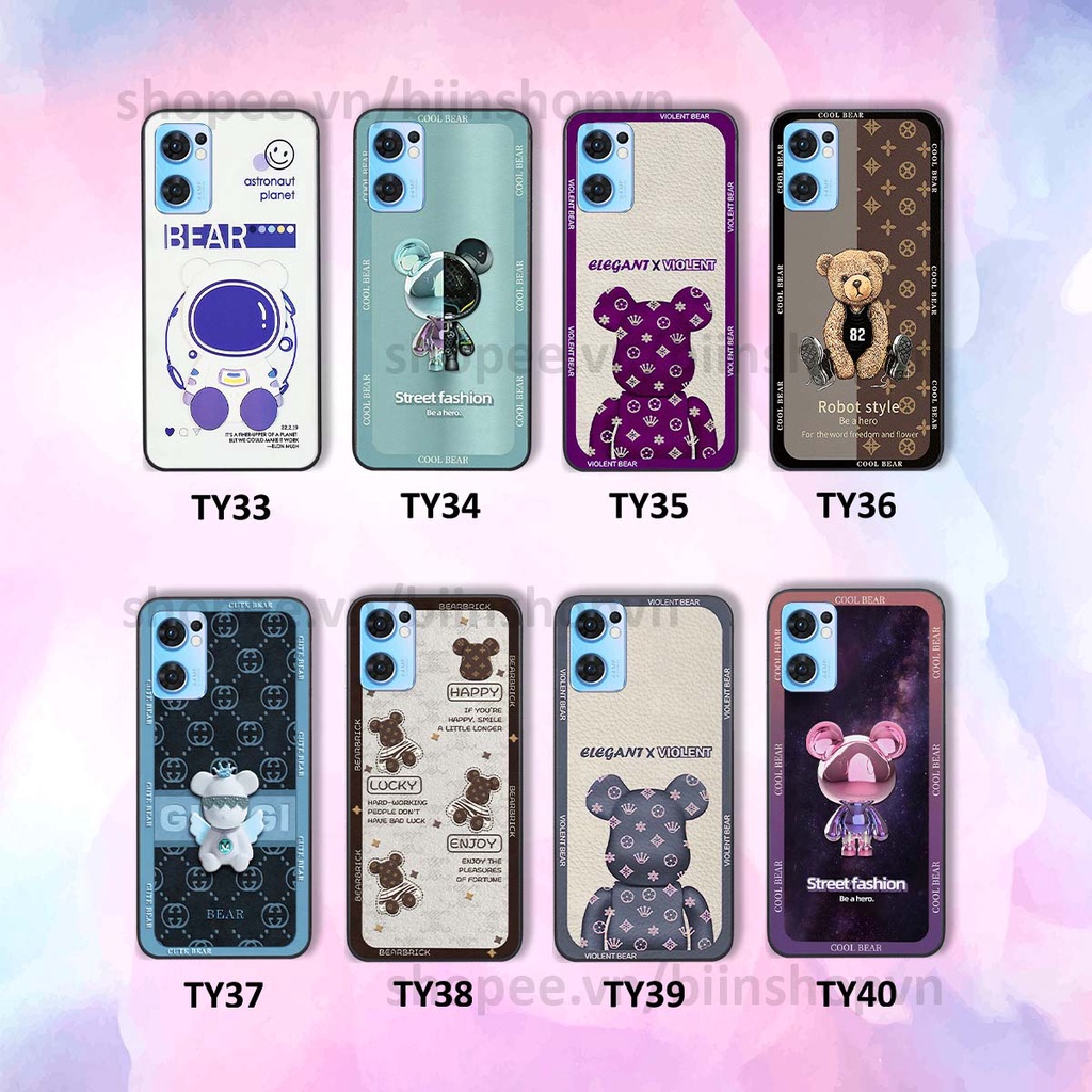 Ốp Oppo Reno7 / Reno7 Z 5G / Reno 7 hình gấu bear brick đẹp độc lạ, thời trang, cá tính