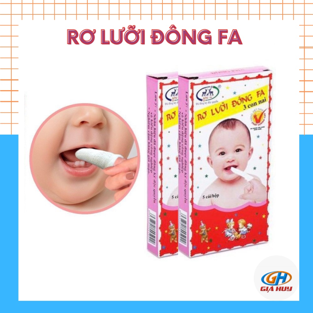 Hộp 5 cái rơ lưỡi Đông Fa cho bé