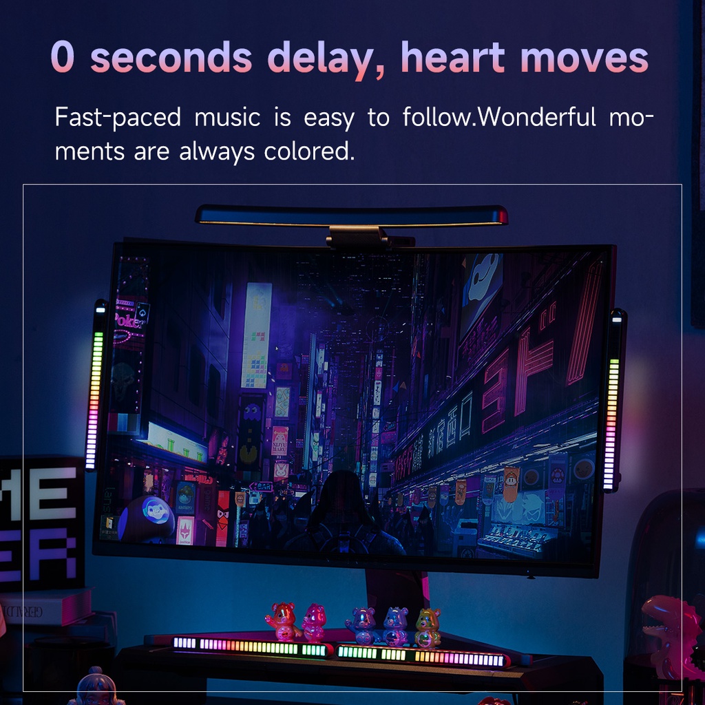 Đèn Led 50 Bóng Hai Mặt RGB Bằng Nhôm Kích Hoạt Bằng Giọng Nói