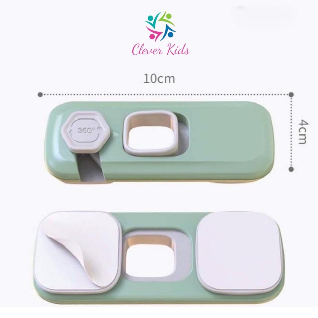 Khóa tủ lạnh, khoá ngăn kéo an toàn cho bé Looktosee chất liệu nhựa ABS cao cấp shop clever.kids