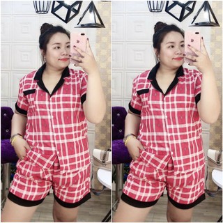 [ BIGSIZE] Bộ ngủ lụa hàn mịn bigsize đùi 60-80kg
