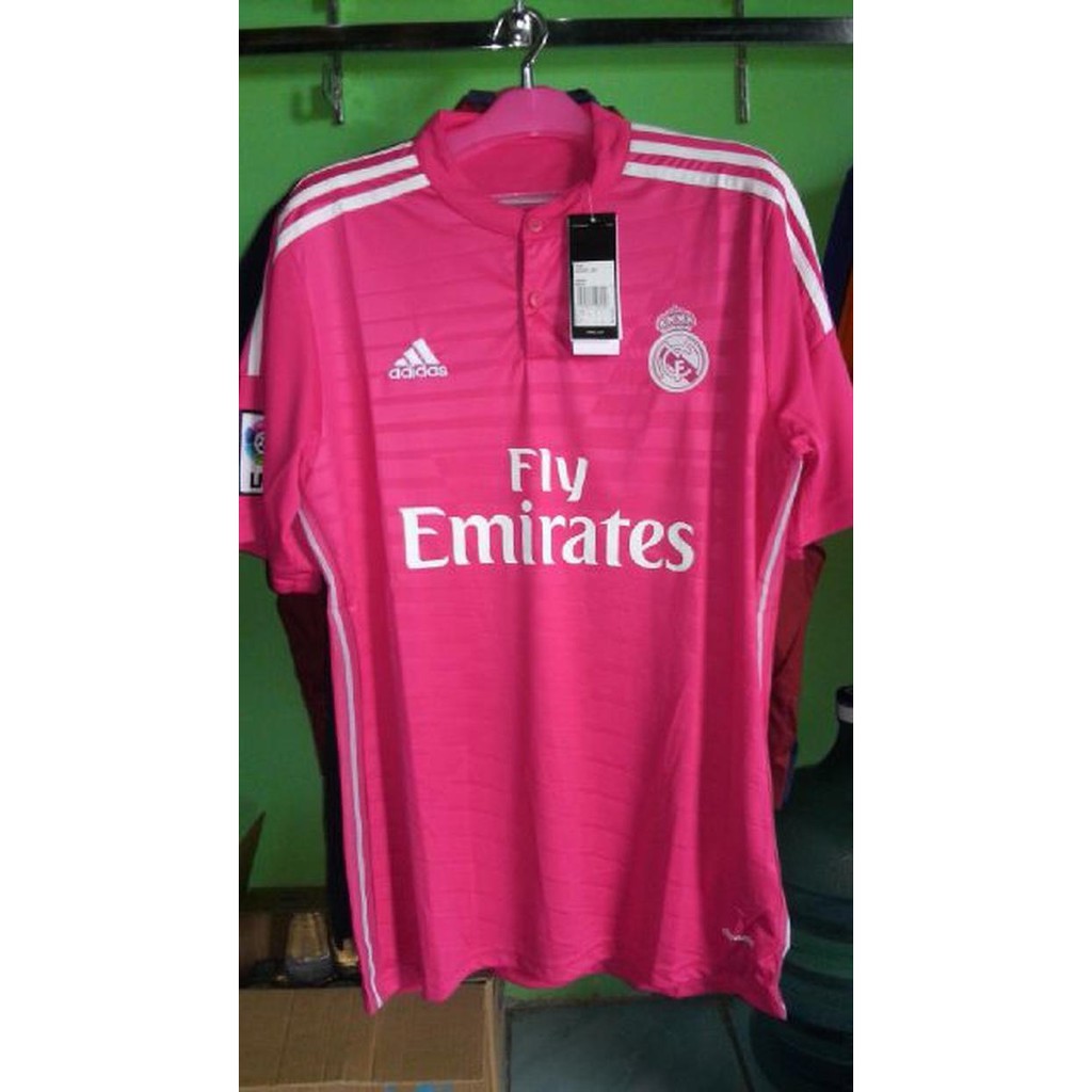 Áo Thun Bóng Đá Real Madrid Away 2014 2015 Màu Hồng Thời Trang Cho Nam