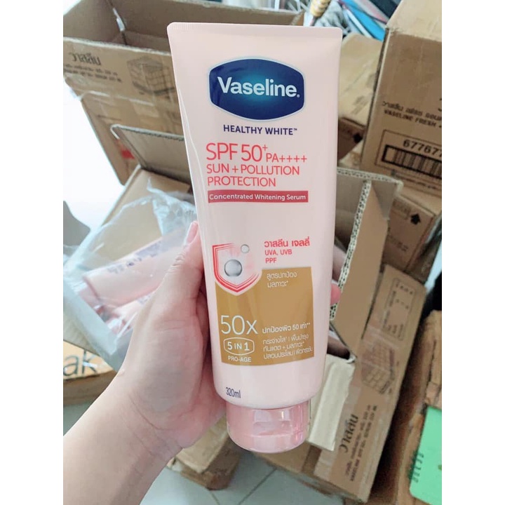 [hot sale]Sữa Dưỡng Thể Vaseline Perfect Serum 50X Tuýp 320ml