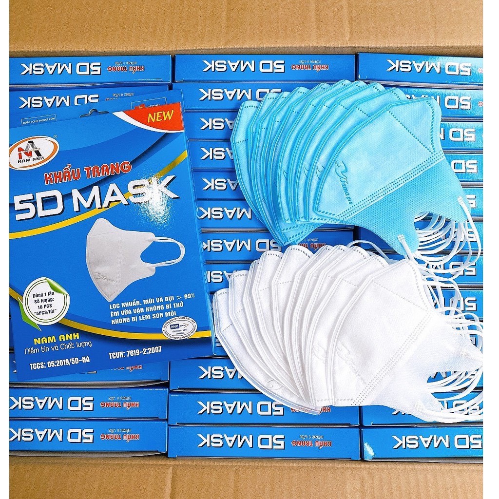 [Mã COSDAY - 50k đơn 250k] Hộp 10 cái Khẩu trang 5D Mask FAMAPRO quai thun