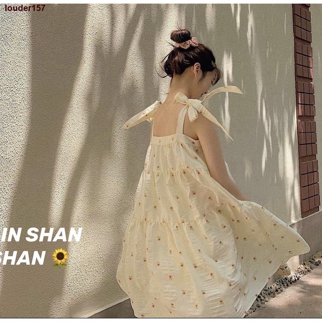 Đầm 2 dây babydoll tầng bồng dáng xòe bánh bèo tiểu thư Ulzzang