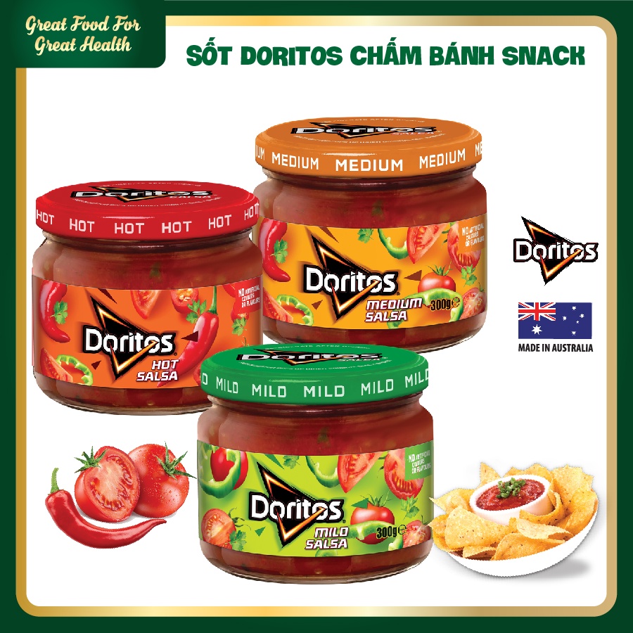 Sốt Doritos chấm bánh snack, salad, bánh taco, tortilla hũ 300g