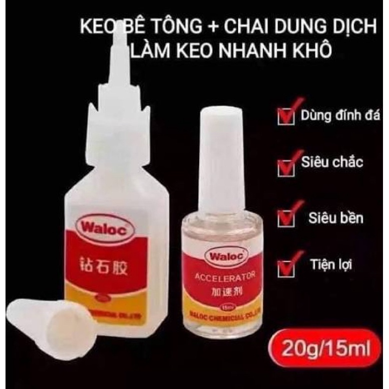 Keo bê tông Waloc gắn móng đính đá siêu bền