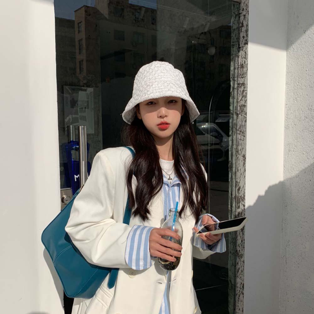 Mũ tai bèo nylon ren phối lưới che nắng gấp lại được nhẹ nhiều màu sắc tùy chọn phong cách Hàn Quốc dành cho nữ bé gái