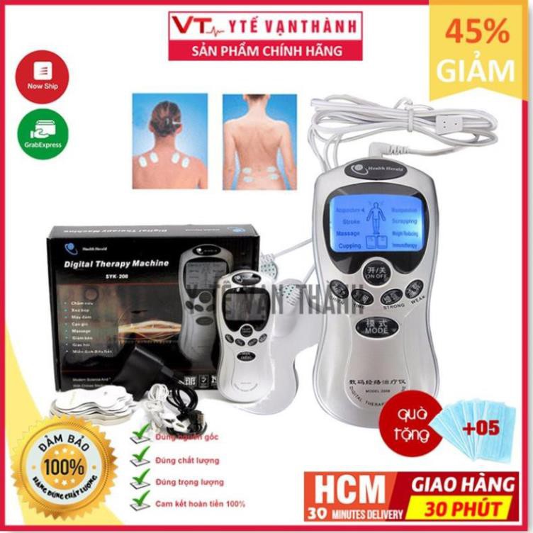 ✅ [BH 6 THÁNG] Máy Massage Dán Xung Điện 4 Miếng Dán Digital Therapy Machine SYK-208 (Mát xa, Massa) - VT0089