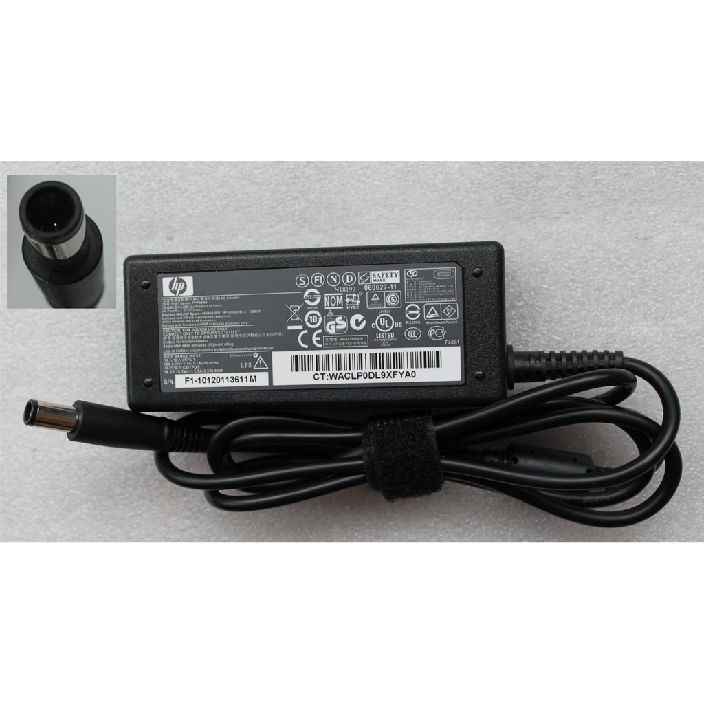 Sạc laptop HP đầu kim 18.5V - 3.5A- Giá sốc bao toàn thị trường