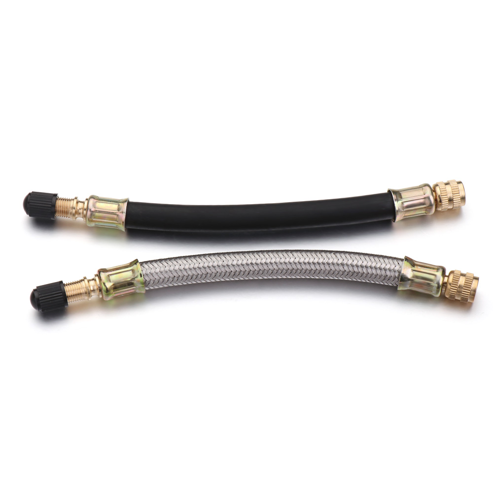 Ống bơm hơi bánh xe bằng thép không gỉ + silicone nhỏ gọn tiện lợi thích hợp cho xe scooter điện