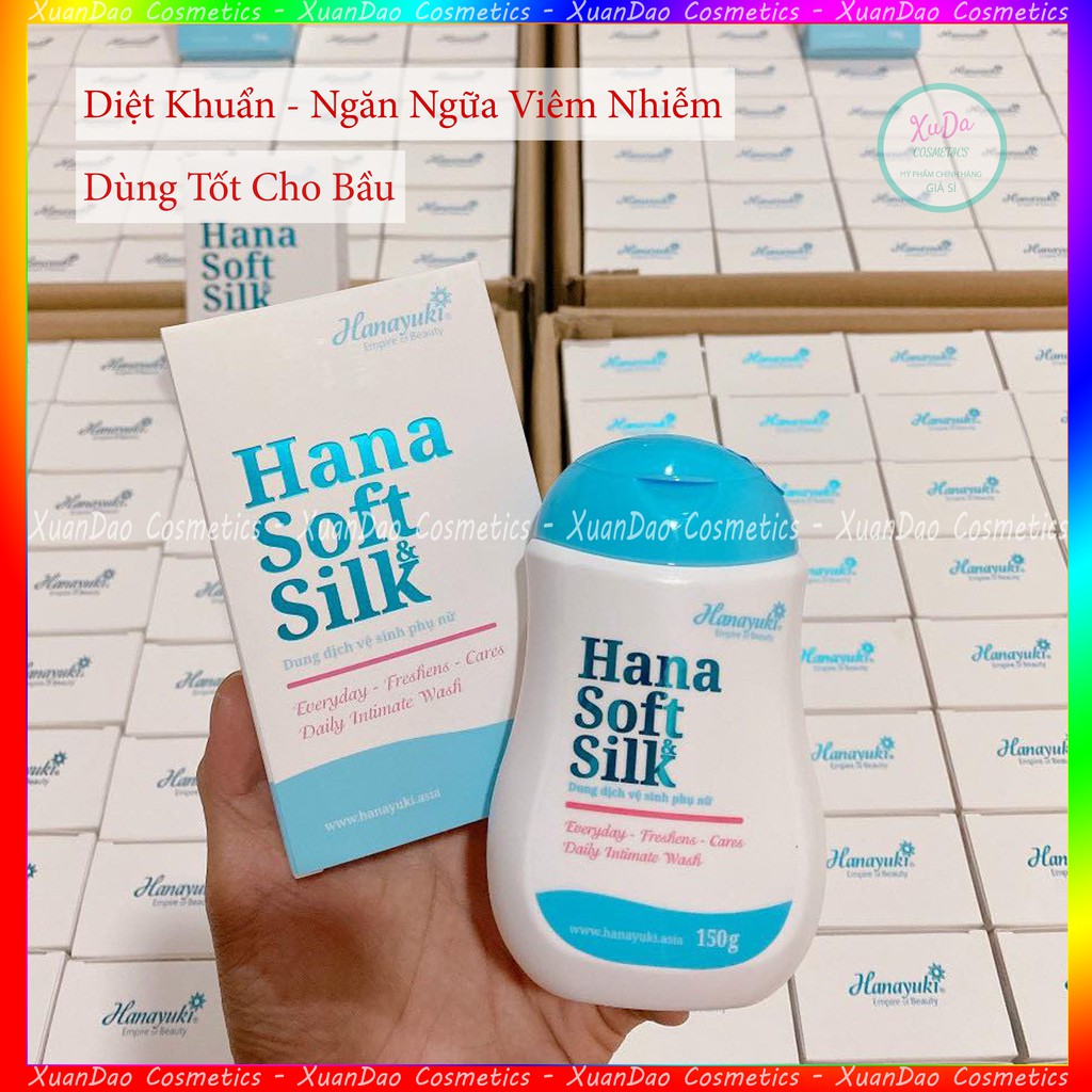 Dung Dịch Vệ Sinh Hana Soft Silk Hanayuki Chính Hãng dung tích 150ml Dung dịch vệ sinh phụ nữ vệ sinh nam